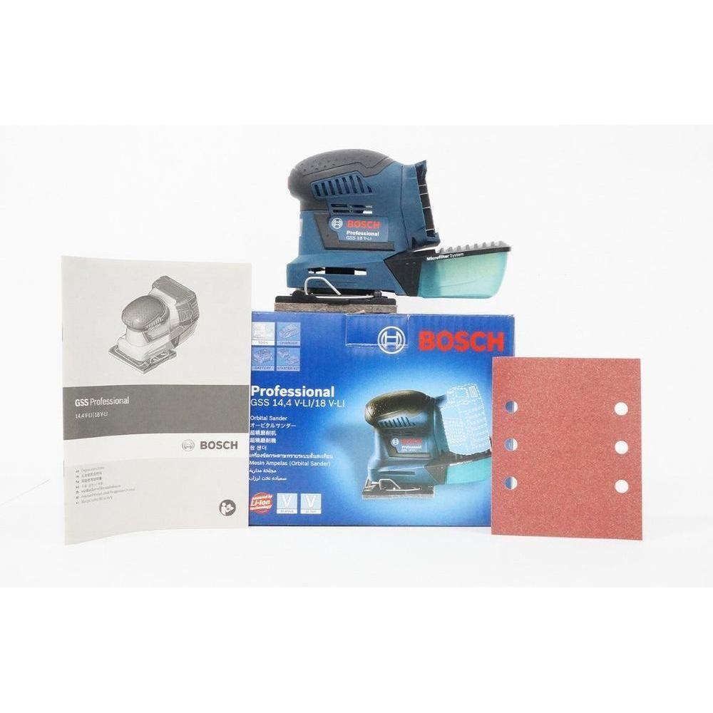 Bosch GSS 18V-Li Cordless Finishing Sander 113x101mm 18V (Bare) | Bosch by KHM Megatools Corp. Bosch GSS 18V-Li Cordless Finishing Sander 113x101mm 18V (Bare) | Bosch by KHM Megatools Corp.